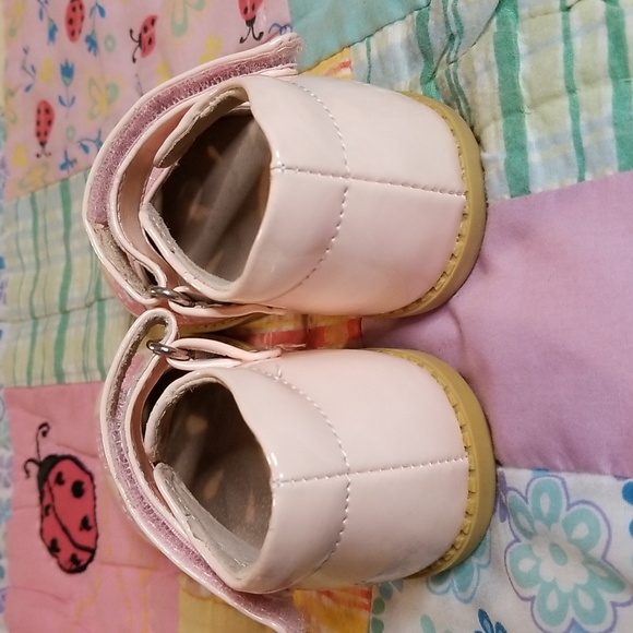 Livie & Luca Blush Pink Patent  Leather Petals W/pink Glitter Petals Size 9 - Picture 3 of 8